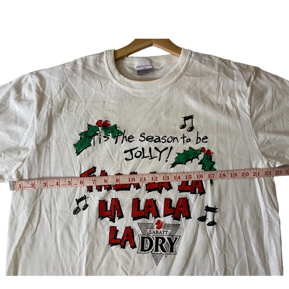 Vintage 1990 Labatt Dry Beer Christmas Shirt 90s - Picture 12 of 13